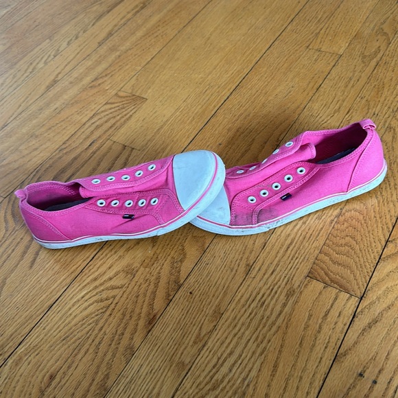 Tommy Hilfiger Pink Laceless Sneakers Size 5 - Picture 7 of 9